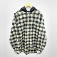 ����š�KAMIYA 25SS Distressed Check Shirt Hoodie M ���꡼��ߥ١����� ���᡼���ù� ���ߥ��O��¼��