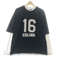 ����š�CELINE 16 Loose Print �쥤�䡼�� ĹµT����� L �֥�å� ���꡼�̡�OȾ�ġ�