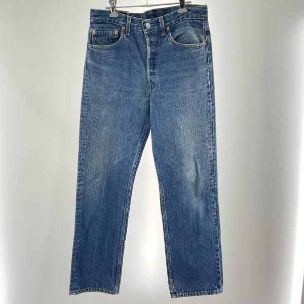 【中古】90s オールドLEVI'S 501 USA製 デニムパンツ サイズW32×L30 ライトブルー トップボタン裏524[91][240091413177] 中古】90s オールドLEVI'S 501 USA製 デニムパンツ サイズW32×L30