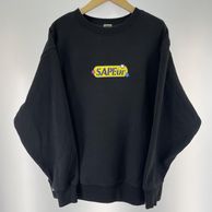 ����š�SAPEur 70s POP HEAD CREW NECK �������å� ������XL �֥�å� ���ס����O���ܡ�