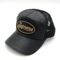 ����š�SUPREME Raffia Mesh Back 5-PANEL Cap ����å� ONE SIZE 58CM �֥�å� ����ץ꡼���OȾ�ġ�