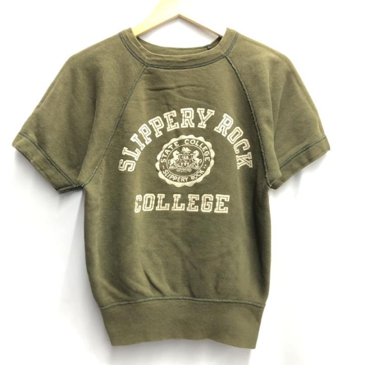 ブレントBRENT 60's ショートスリーブスウェット【USA製】 中古】60s Champion ランタグ フロッキープリント半袖スウェット