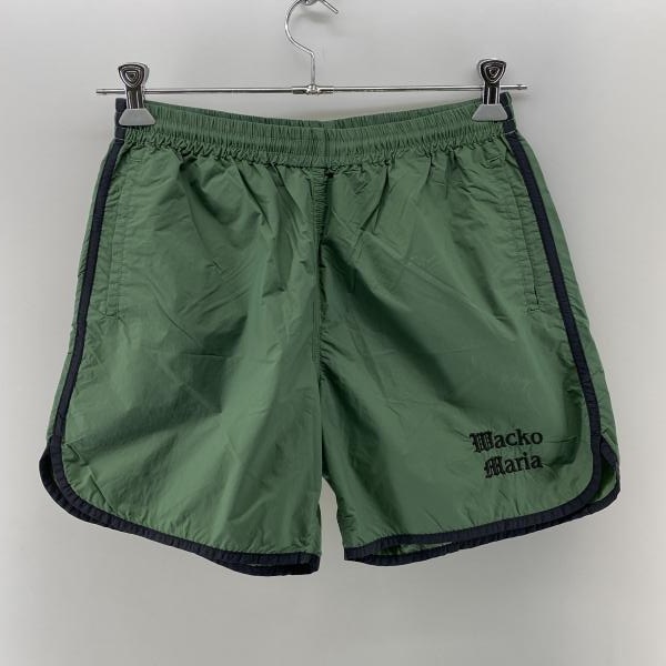 WACKO MARIA レコードデザインショートパンツ S グリーン 中古】WACKO MARIA Athletic Shorts グリーン サイズL ワコマリア【O