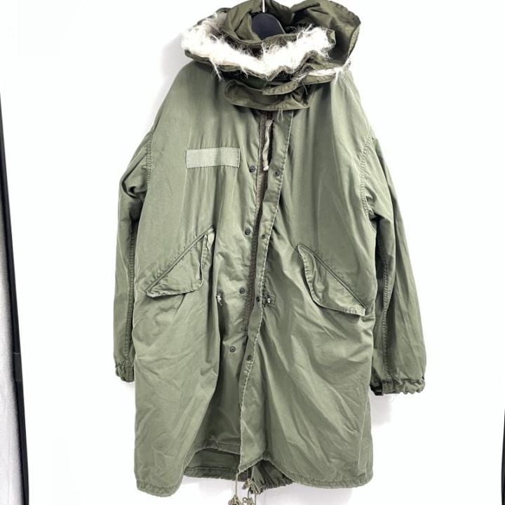 中古】80s US.ARMY M-65 モッズコート サイズM フルセット カーキ【O