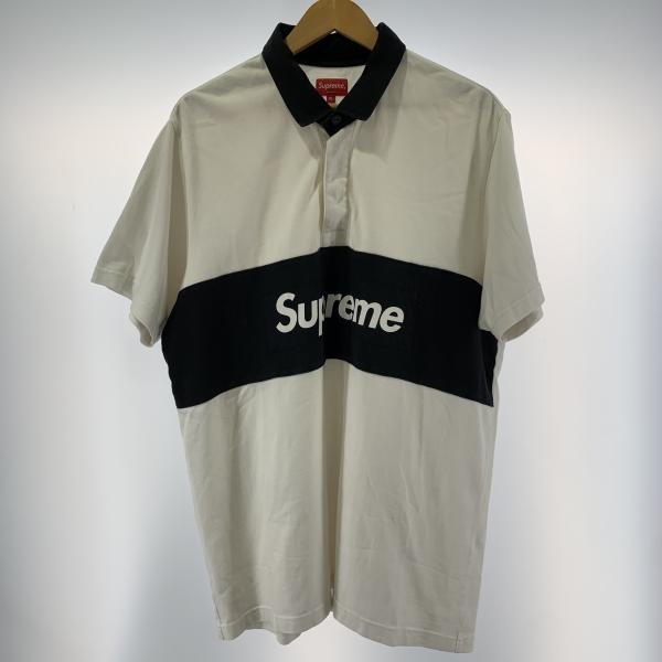 ����š�Supreme 16SS S/S Rugby Shirt ������XL �ۥ磻�� �饰�ӡ������ �ݥ������ ����ץ꡼���O����Ź��