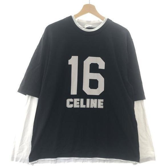����š�CELINE 16 Loose Print �쥤�䡼�� ĹµT����� L �֥�å� ���꡼�̡�OȾ�ġ�