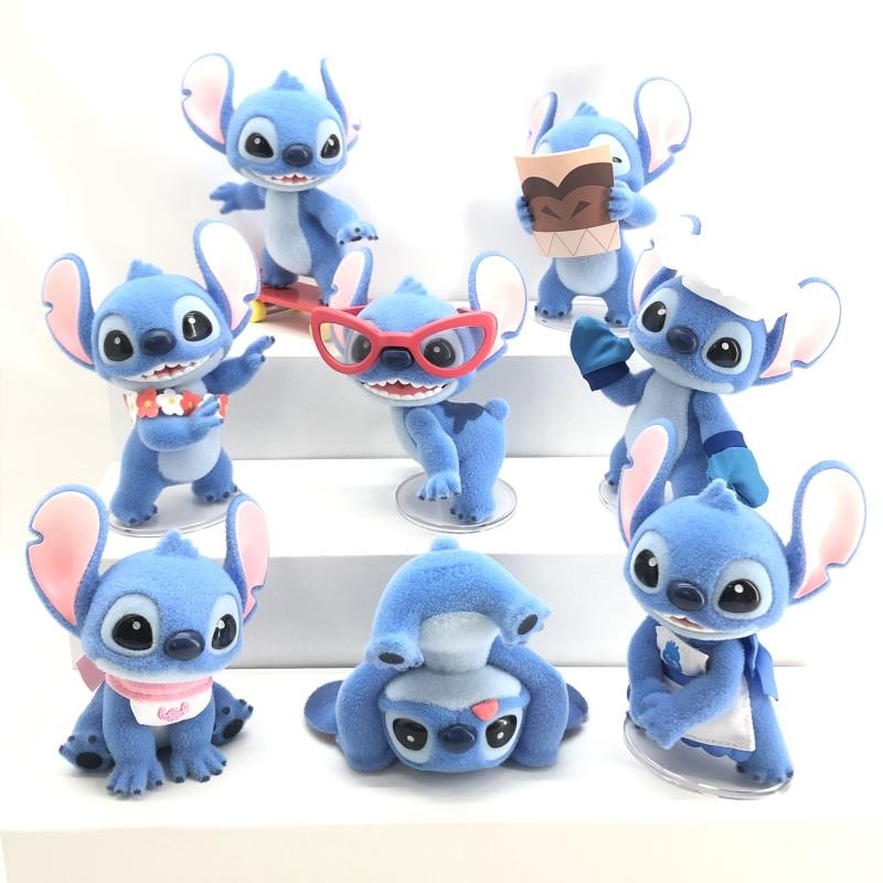 中古】8体ｾｯﾄ)TOPTOY ハロー、スティッチ！ サマーシリーズ フィギュア