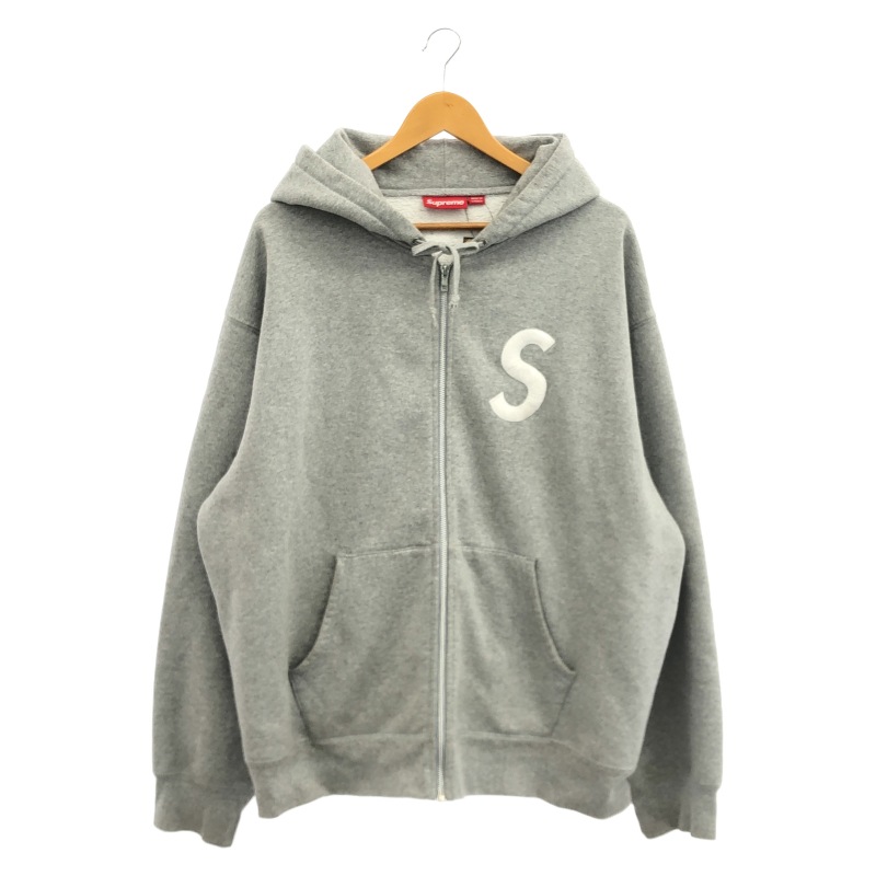����š�Supreme S Logo Zip Up Hooded Sweatshirt XL ���졼 ����ץ꡼���O��¼��
