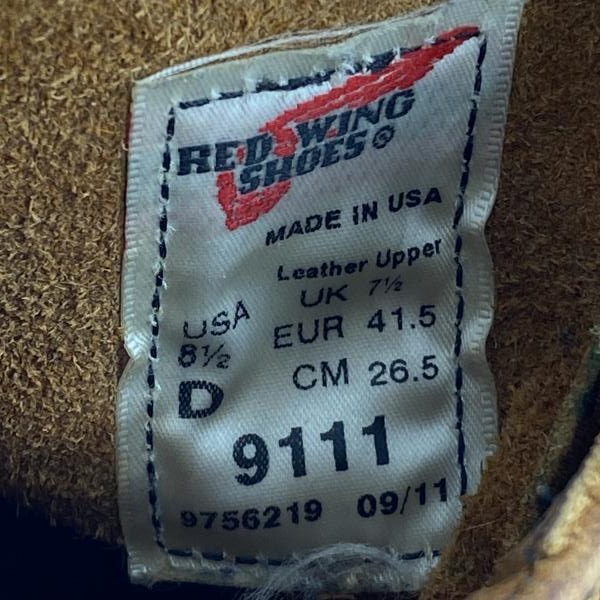 ����š�RED WING 6-inch Classic Round �֡��� 26.5cm 9111 �֥饦�� ��åɥ����󥰡�OȾ�ġ�
