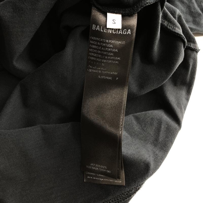 ����š�BALENCIAGA 25AW Medium Fit T-Shirt T����� S 764235-TSVU4 �֥�å� �Х�󥷥�����OȾ��Ź��