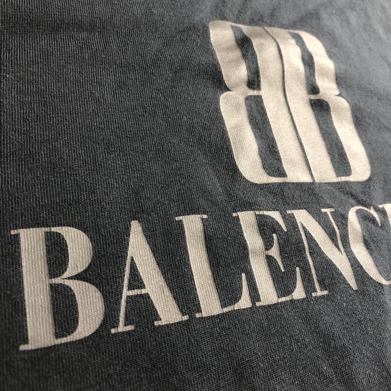 ����š�BALENCIAGA 25AW Medium Fit T-Shirt T����� S 764235-TSVU4 �֥�å� �Х�󥷥�����OȾ��Ź��