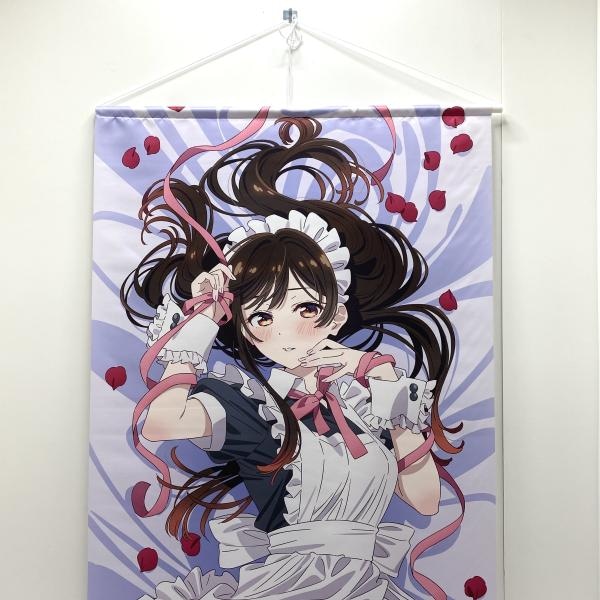 中古】水原千鶴 ほぼ等身大タペストリーA 【描き下ろし】 「彼女、お