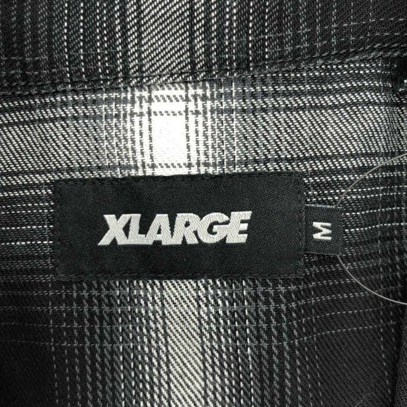 ����š�XLARGE OLD ENGLISH S/S PLAID SHIRT ����� M 101242014006 �֥�å� �������ȥ�顼����OȾ��Ź��