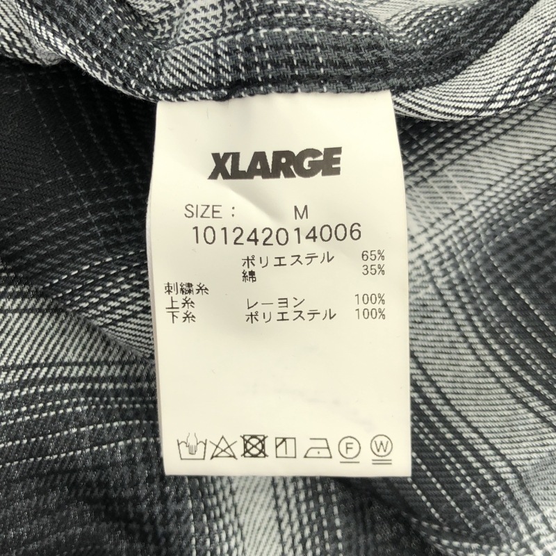 ����š�XLARGE OLD ENGLISH S/S PLAID SHIRT ����� M 101242014006 �֥�å� �������ȥ�顼����OȾ��Ź��