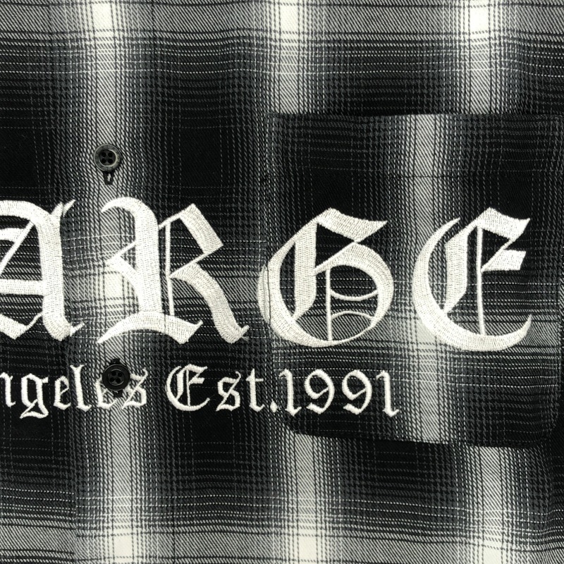 ����š�XLARGE OLD ENGLISH S/S PLAID SHIRT ����� M 101242014006 �֥�å� �������ȥ�顼����OȾ��Ź��