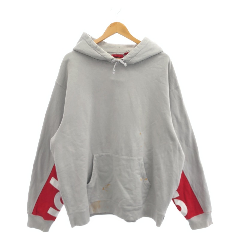 ����š�Supreme Cropped Panels Hooded Sweatshirt ���졼 XL ����ץ꡼���O��¼��