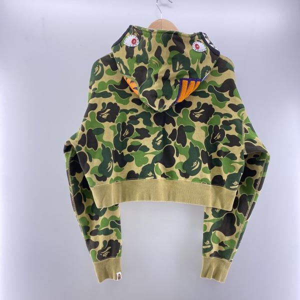 šA BATHING APE ABC CAMO CRYSTAL STONE SHARK CROPPED FULL ZIP HOODIE  M٥󥰥סOŹ