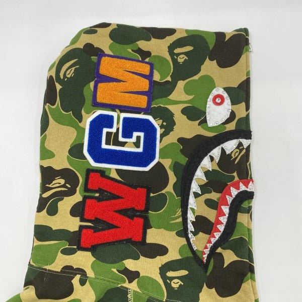 šA BATHING APE ABC CAMO CRYSTAL STONE SHARK CROPPED FULL ZIP HOODIE  M٥󥰥סOŹ