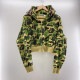šA BATHING APE ABC CAMO CRYSTAL STONE SHARK CROPPED FULL ZIP HOODIE  M٥󥰥סOŹ