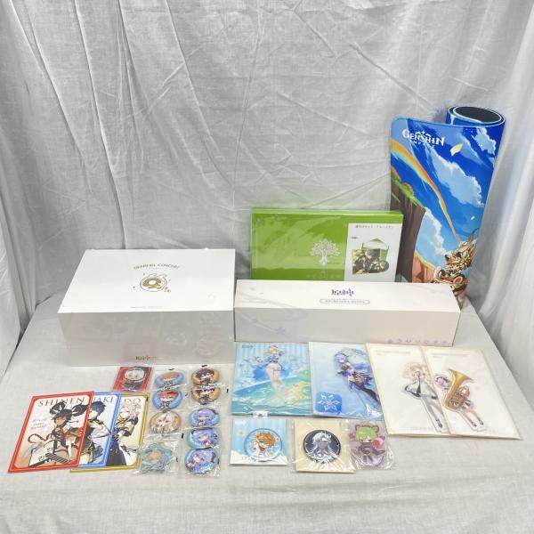 中古】原神ｸﾞｯｽﾞまとめ売り ペンライトボックス 缶バッジ マウスパッド