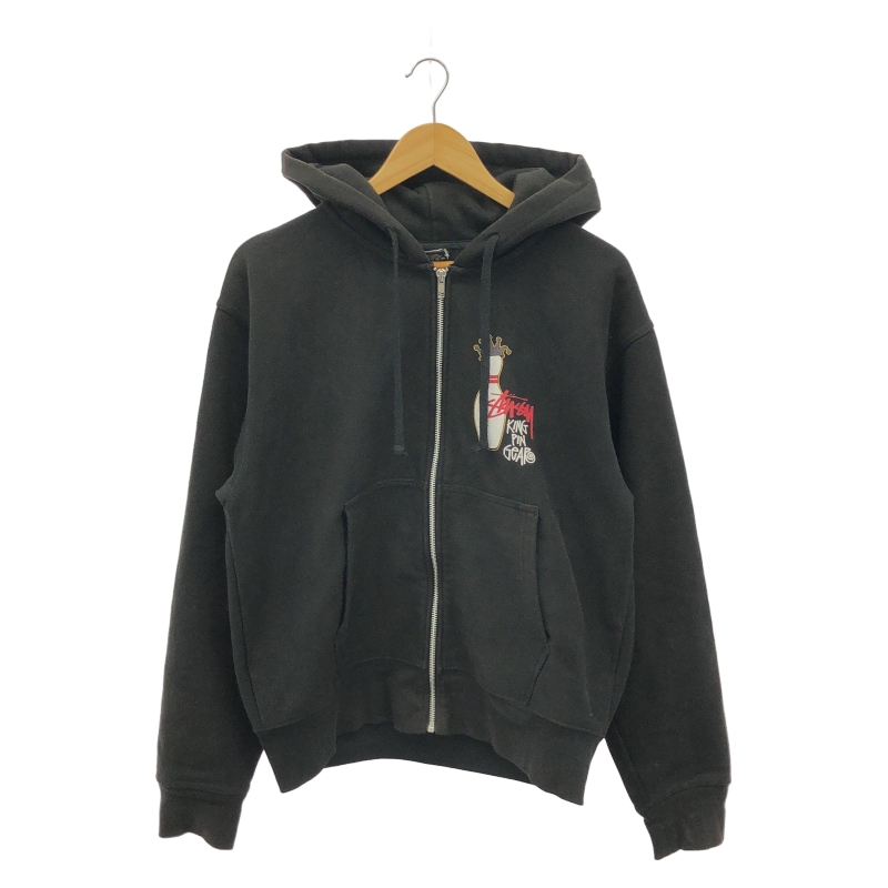 【中古】STUSSY Kingpin Zip Hoodie サイズM ブラック ジップアップパーカー 1975037 ステューシー[19][240019533491] 中古】STUSSY Kingpin Zip Hoodie サイズM ブラック ジップアップ