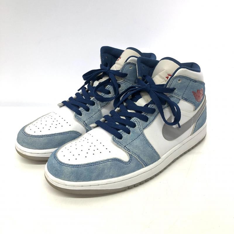 中古】NIKE AIR JORDAN 1 MID SE White/Hyper Royal/Red 28.5cm DN3706