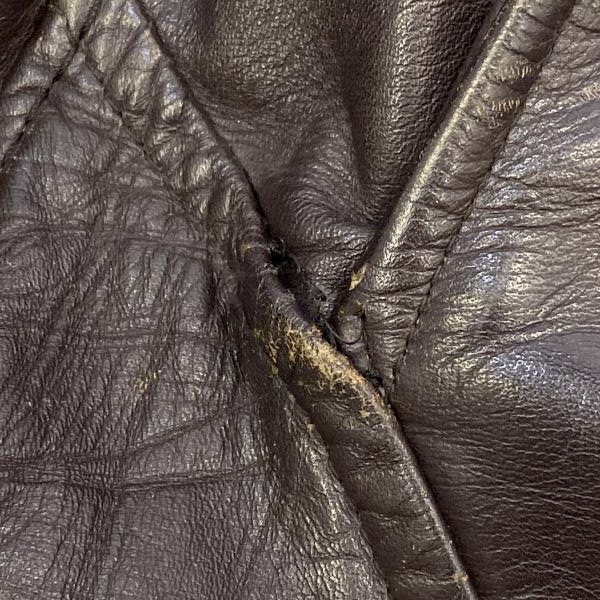 ����š�60��70s GENUINE LEATHER GARMENT ���󥰥�쥶���饤���������㥱�å� �֥饦�� ������M������O������