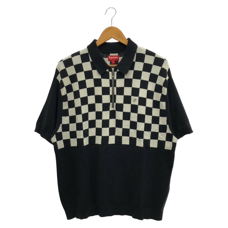 中古】Supreme 22ss Checked Zip polo サイズL シュプリーム【O西尾