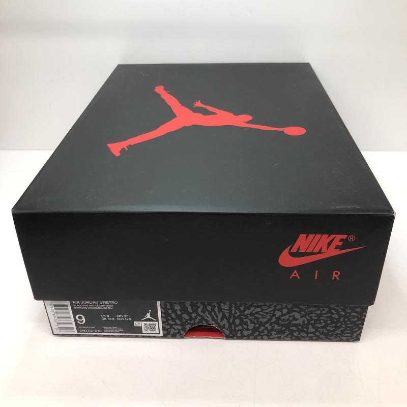 šNIKE AIR JORDAN 3 Retro Black Cement (2024) 27cm DN3707-010OΩŹ