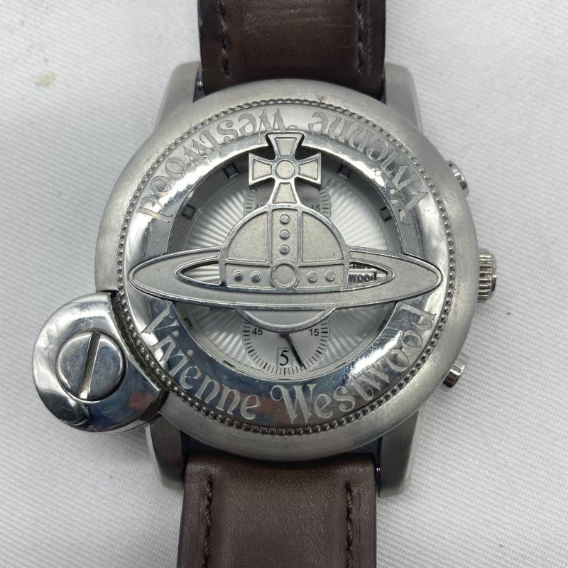 中古】不動品）vivienne westwood 腕時計 CAGE スライド ORB