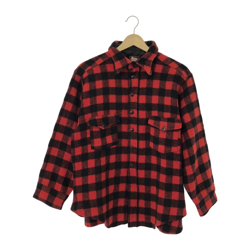 新作からSALEアイテム等お得な商品満載 中古】40s WOOLRICH バッファローチェックシャツ サイズ19 トップス