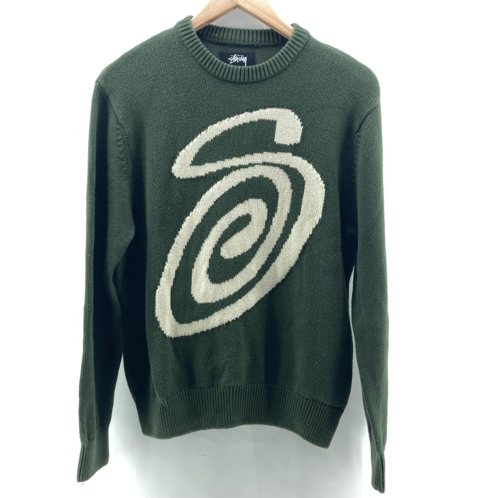 【完売品】Stussy スワールロゴ ニットセーター M グリーン 完売品】Stussy スワールロゴ ニットセーター M グリーン Stussy