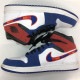 šNIKE AIR JORDAN 1 MID WHITE/BLUE/RED 26cm 852542-146OΩŹ