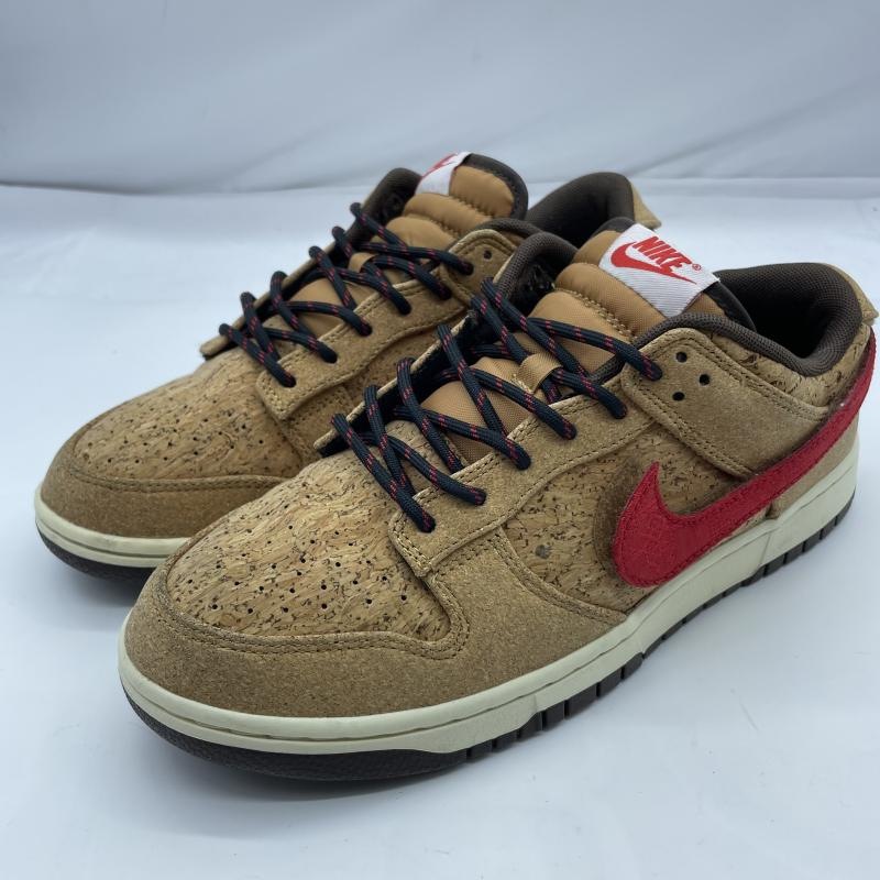 【中古】NIKE×CLOT DUNK LOW SP Cork サイズ27.5cm △割れあり FN0317-121 ナイキ ブラウン[19][240019538385] 中古】NIKE×CLOT DUNK LOW SP Cork サイズ27.5cm △割れあり FN0317