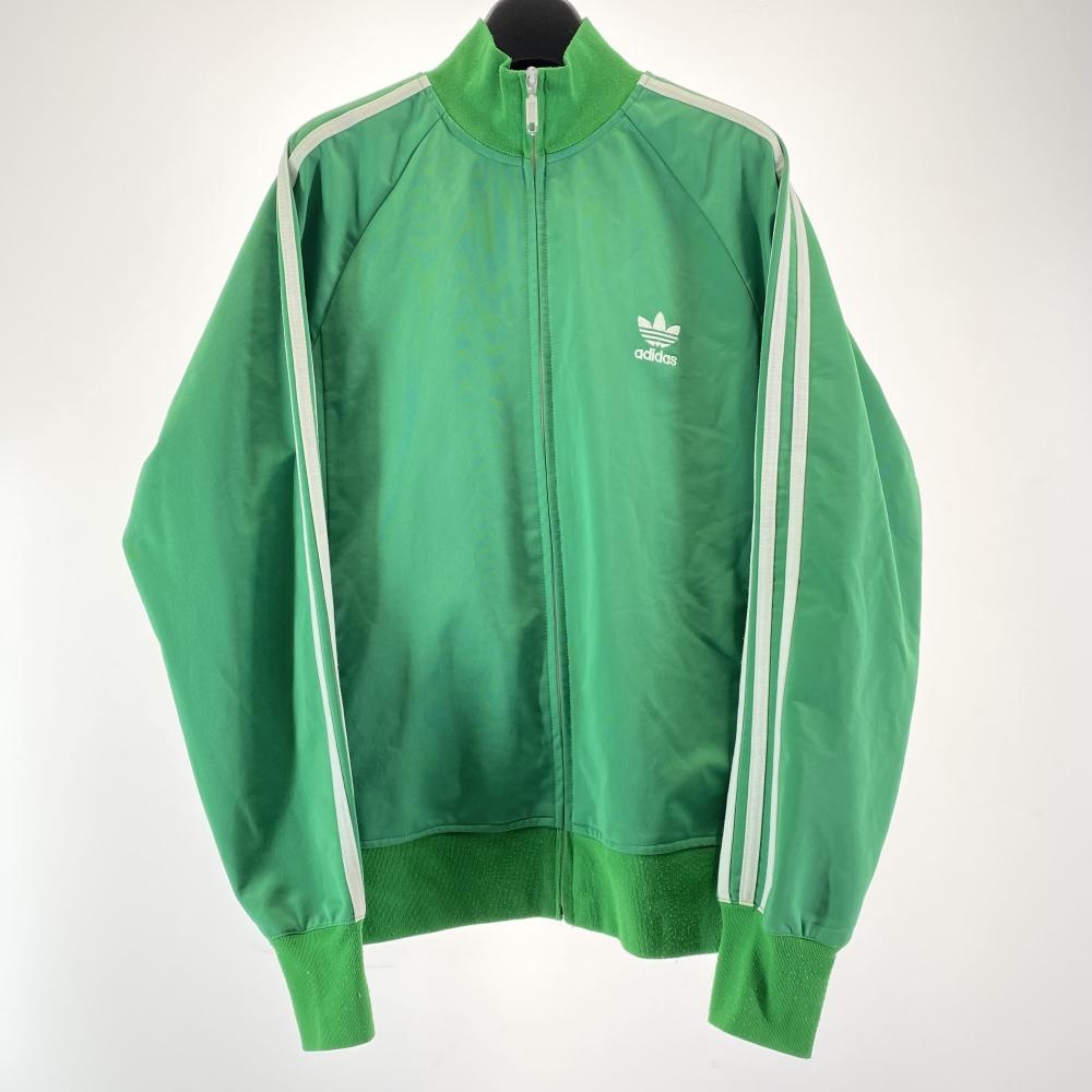 中古】80s ADIDAS トラックジャケット グリーン サイズM アディダス【O