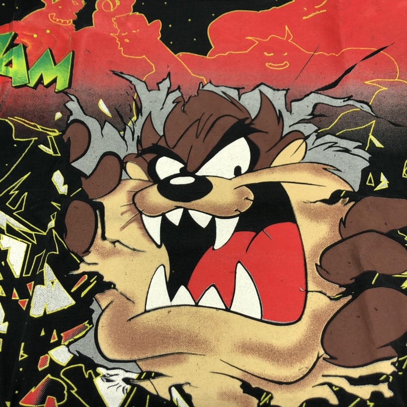 ����š�LOONEY TUNES 90s TASMANIAN DEVIL �ץ���T����� L �֥�å� �롼�ˡ����ƥ塼�󥺡�OȾ�ġ�