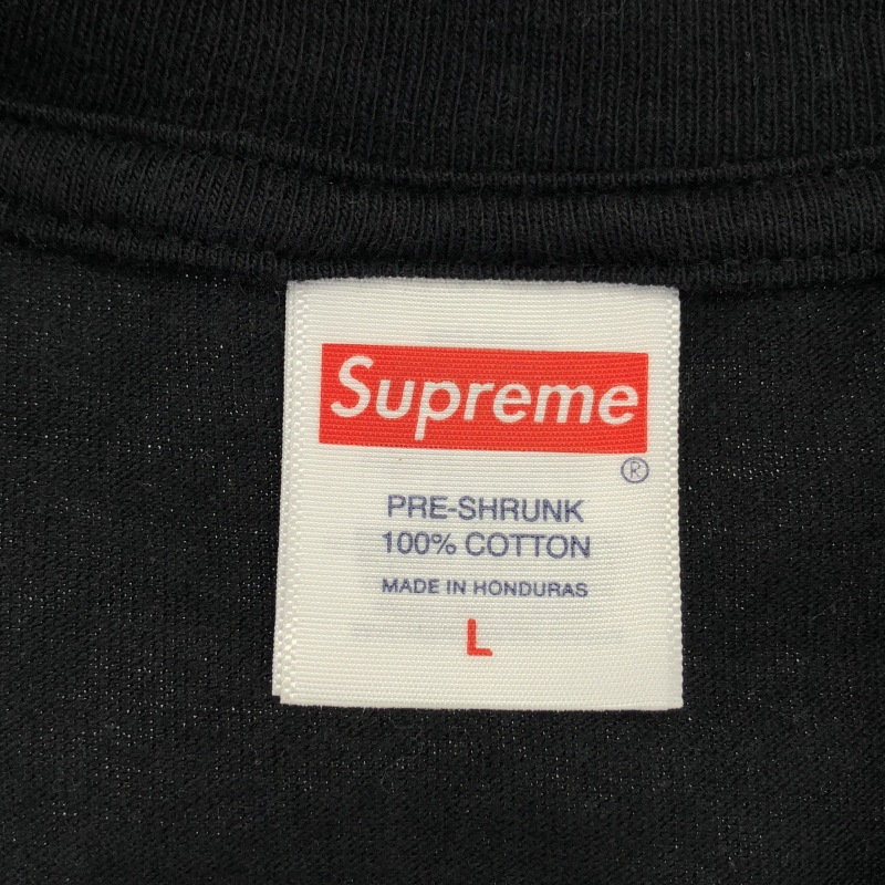 ����š�Supreme Script Tee L �֥�å� ����ץ꡼���OȾ�ġ�