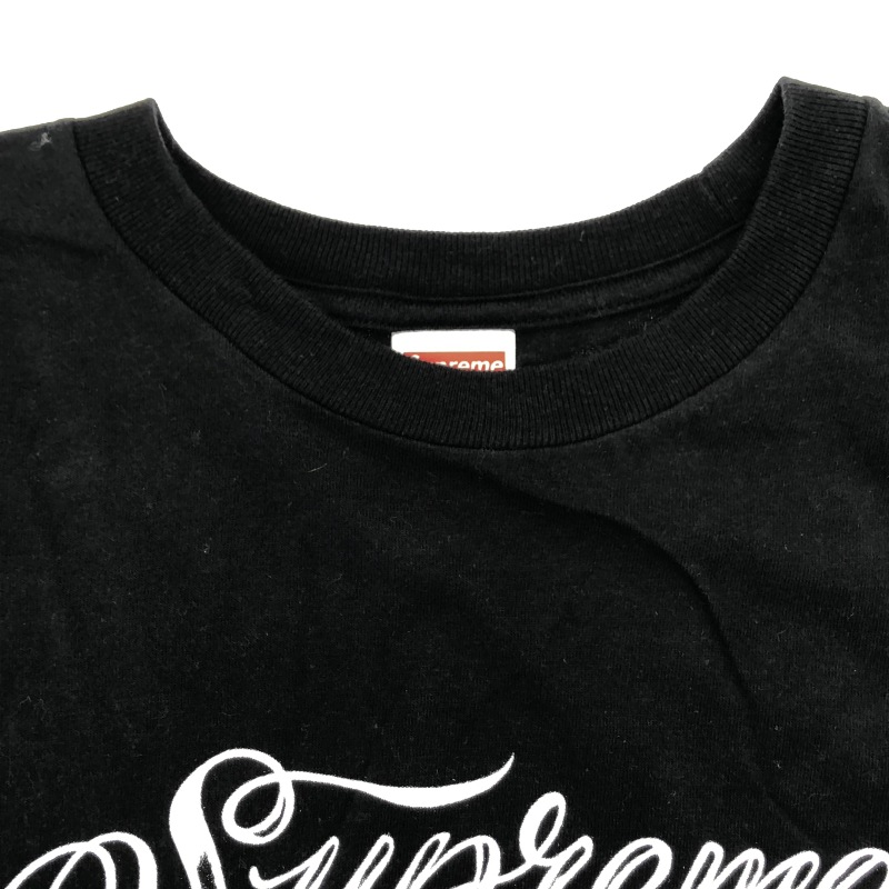 ����š�Supreme Script Tee L �֥�å� ����ץ꡼���OȾ�ġ�