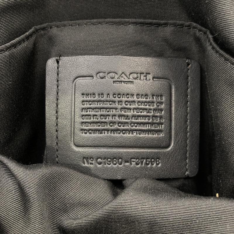����š�COACH ����ϥ�ܥǥ��Хå� �쥶�� �֥�å� �֥饦�� C1980-F37598 ��������O˭�ġ�