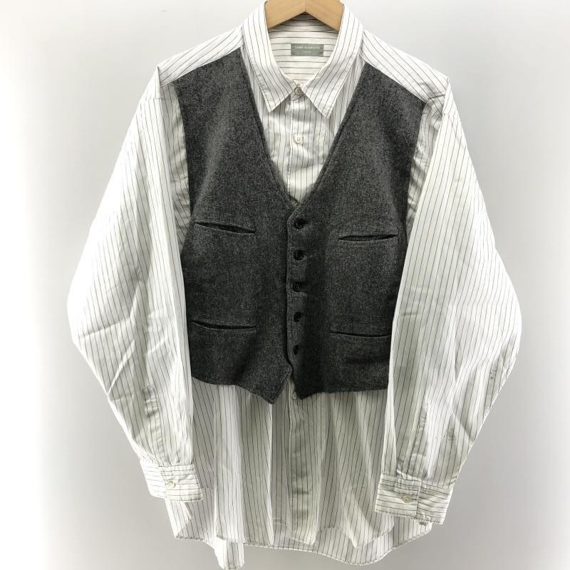 COMME des GARCONS HOMME PLUS ストライプシャツ M COMME des GARCONS HOMME PLUS＞綿ブロードストライプ シャツ (PO-B018