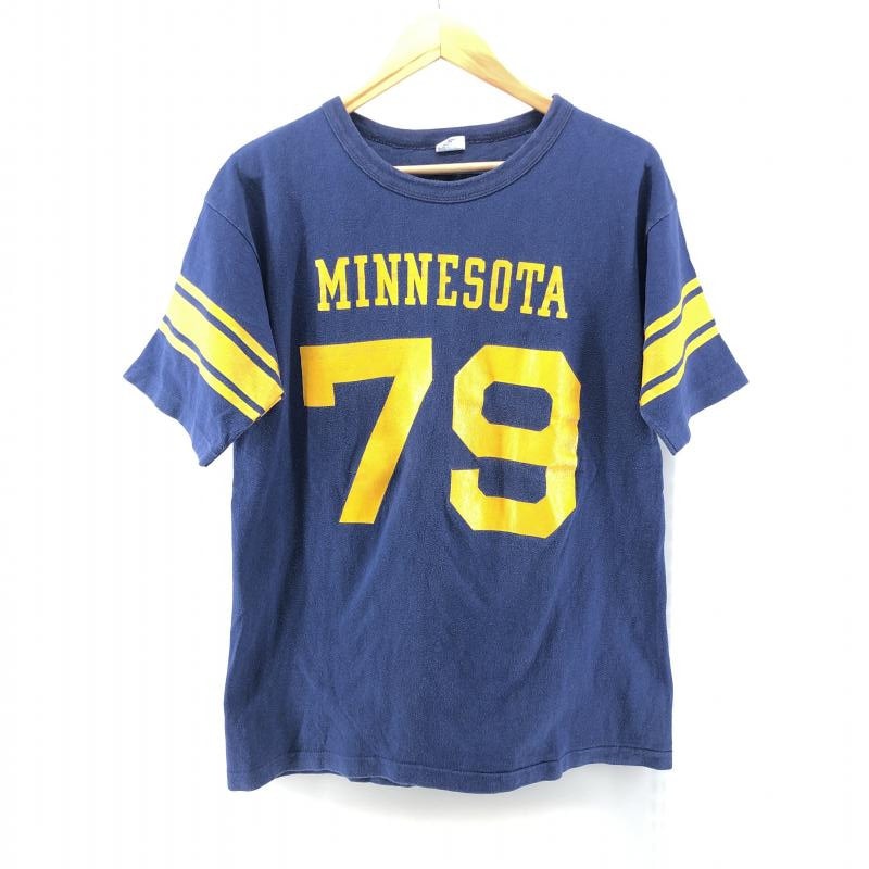 スペシャル特典 70s 中古】Champion バータグ フットボールTシャツ MINESOTA シャツ