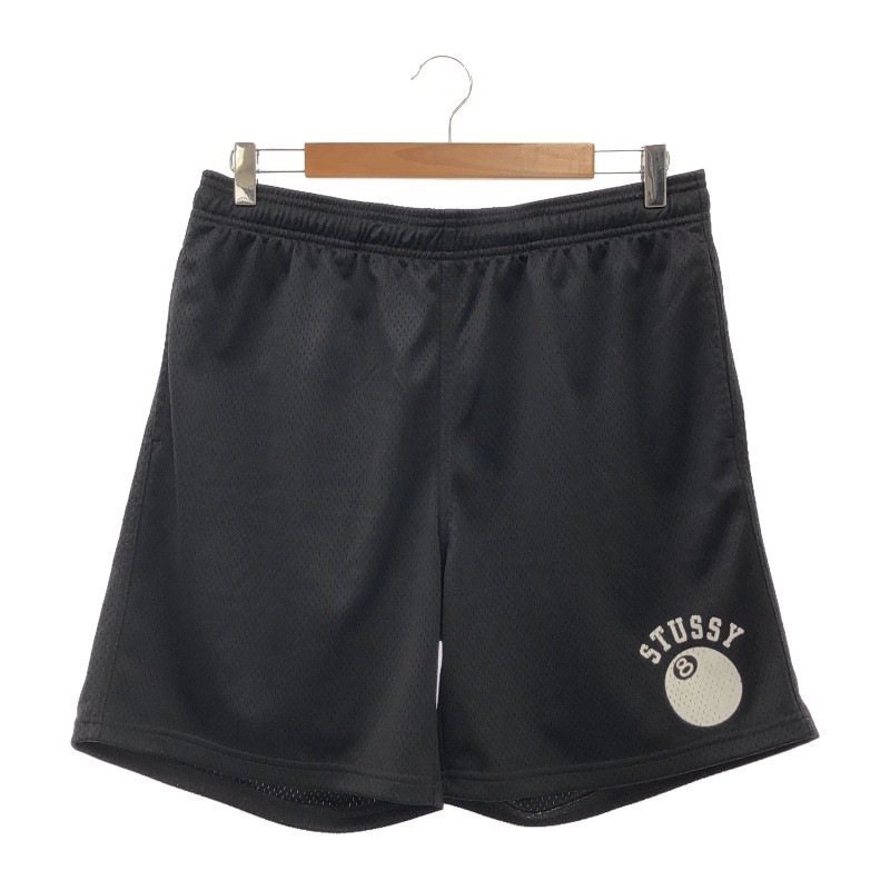 中古】STUSSY 8ボール ハーフパンツ ブラック ブラック M