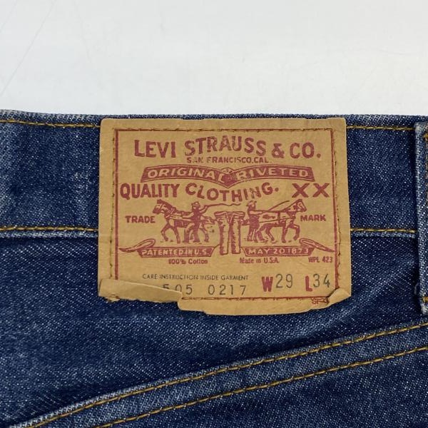 ����š�80s LEVI'S 505-0217 �ǥ˥�ѥ�� ������29��34 �꡼�Х�����O������
