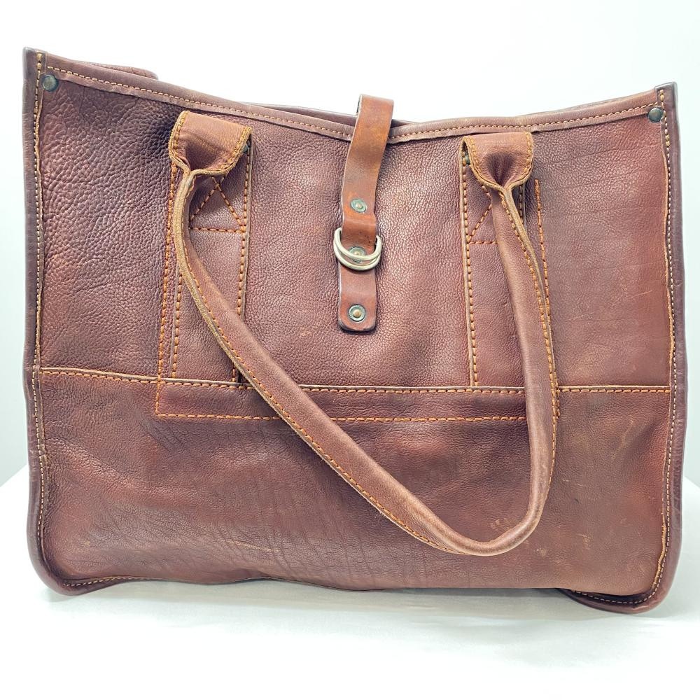 中古】RRL レザートートバッグ ブラウン ダブルアールエル 【O豊田店