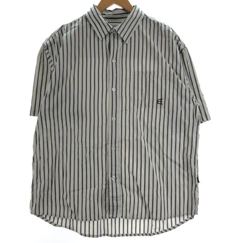 ����š�EVISEN WILLIAM STRIPED SHIT Ⱦµ����� M �ۥ磻�� �֥롼 ���ӥ����OȾ��Ź��