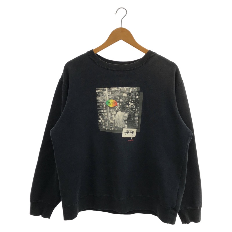 ����š�90s �������STUSSY positive ����ե��å��ץ��� �ȥ졼�ʡ� ������L �� ���줢���O���ġ�