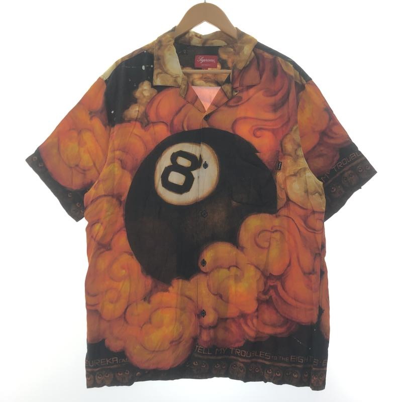 ����š�Supreme 19FW Martin Wong/Supreme 8-Ball Rayon S/S Shirt Ⱦµ����� L ����� ����ץ꡼���OȾ��Ź��