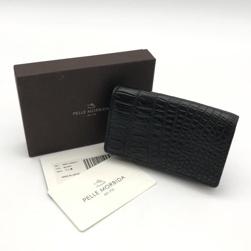 ����š�PELLE MORBIDA Cocodrillo �����ɥ����� CRS011A �֥�å� �ڥå� ���ӥ���OȾ�ġ�