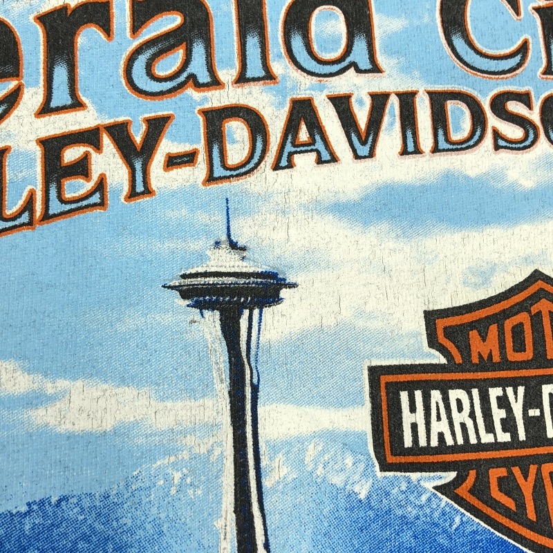 ����š�Harley Davidson ξ�̥ץ���Tee ������� Emerald City XL ���졼 �ϡ��졼���ӥåɥ����OȾ��Ź��