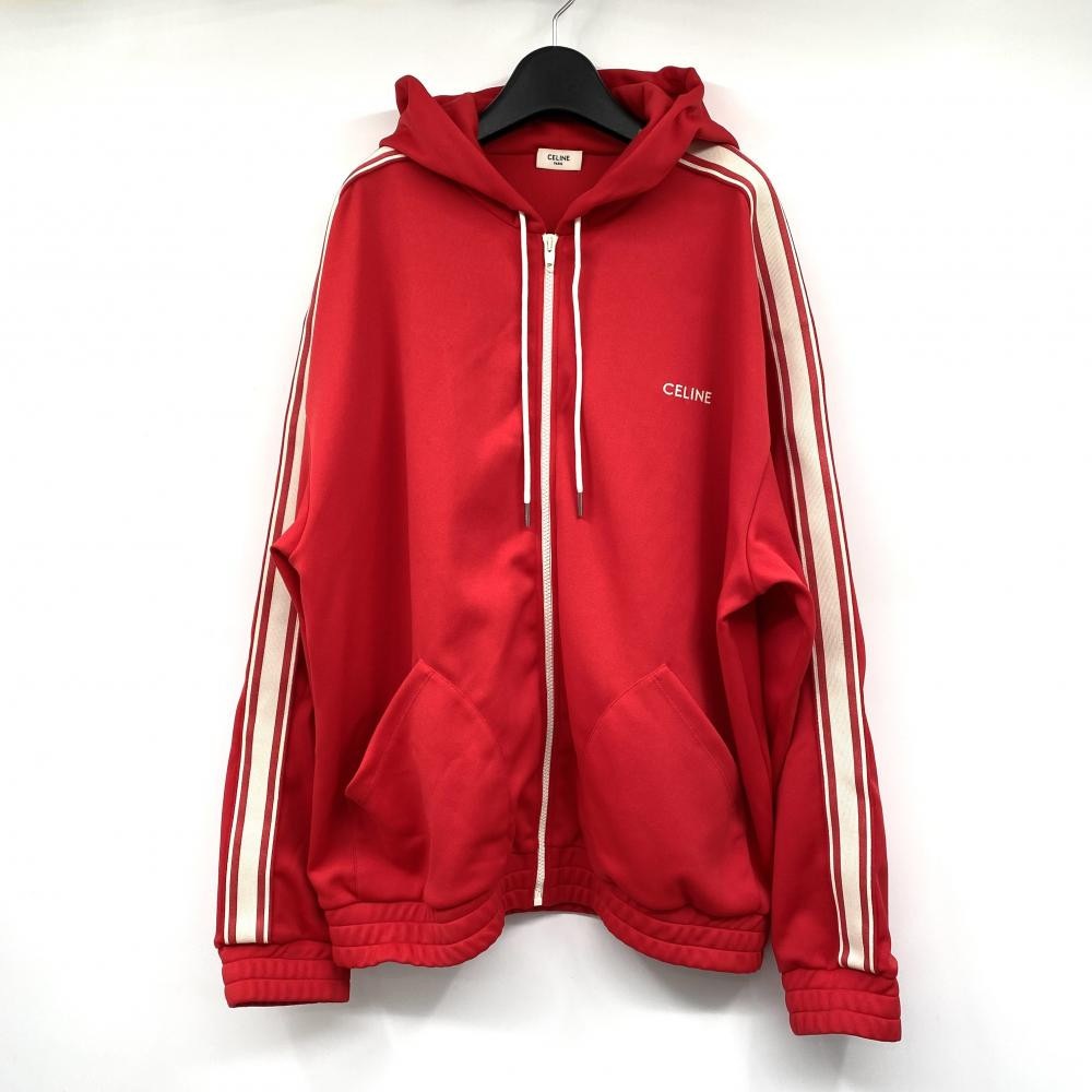 中古】CELINE 21AW トリオンフ ロゴ ダブルフェイスジャージ フード